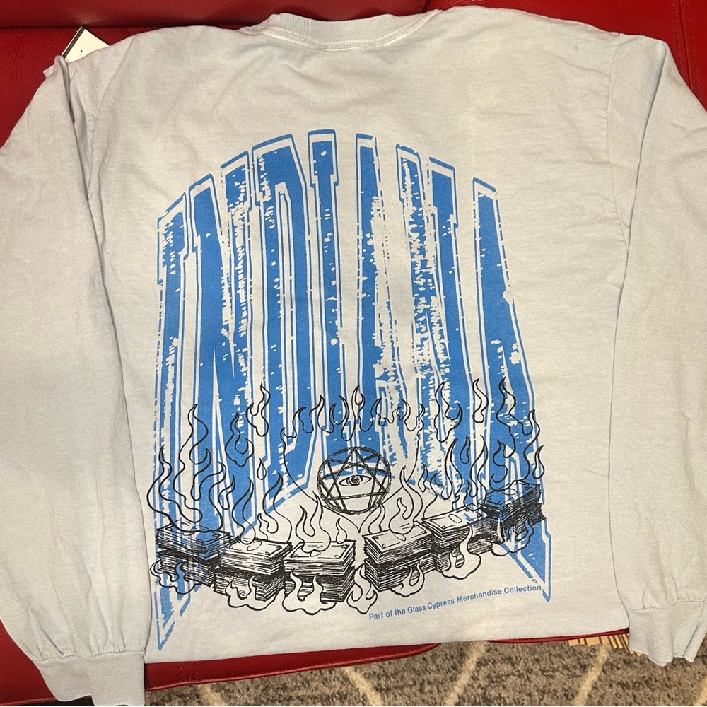 Glass Cypress Light Blue long Sleeve 3rd eye T shirt